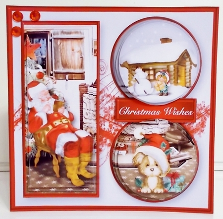 Merry Christmas - Triple Pyramid Card Mini Kit by Pam Stubley