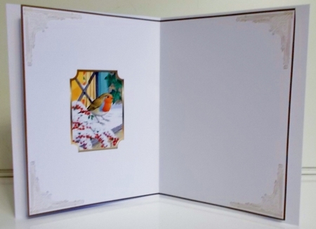 Christmas Robin Insert Blank by Pam Stubley