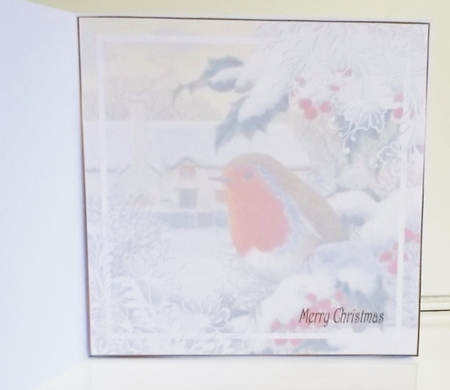 Christmas Vintage Robin Insert 4 by Pam Stubley