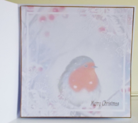 Christmas Vintage Robin Insert 6 by Pam Stubley