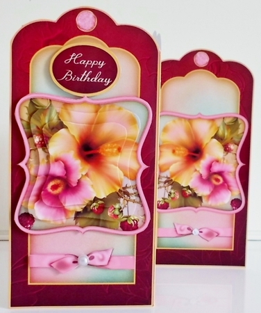 Hibiscus Berries - Trifold Card Kit by Pam Stubley