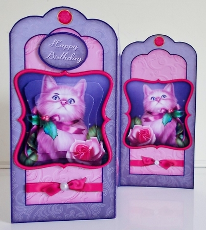 Sugarplum Kitten - Trifold Card Kit by Pam Stubley