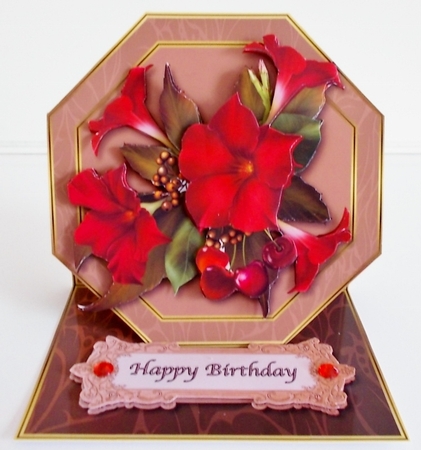 Crimson Mandeville - Multi Occasions Card  by Pam Stubley
