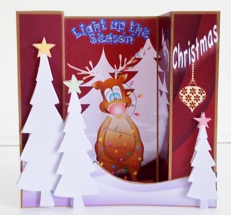 Christmas Lights - Bridge Card  by Pam Stubley