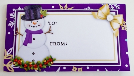 Snowman4 Money Envelope by Pam Stubley