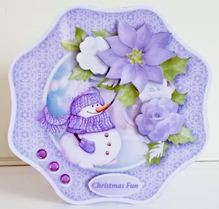 Happy Snowman - Wavy Octagon Card Mini Kit by Pam Stubley
