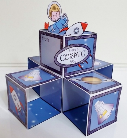 Cube pop-ups Spaceman by Pam Stubley