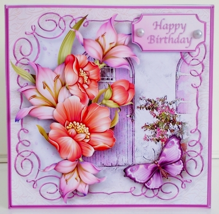 Cottage Door - Decoupage Card Mini Kit by Pam Stubley