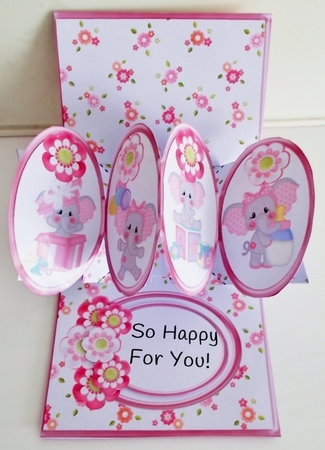 TWIST AND POP CARD KIT - LIL ELLIES NEW BABY GIRL by Pam Stubley