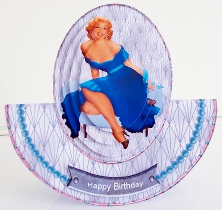 Pin Up Girl Rocker card 1 by Pam Stubley