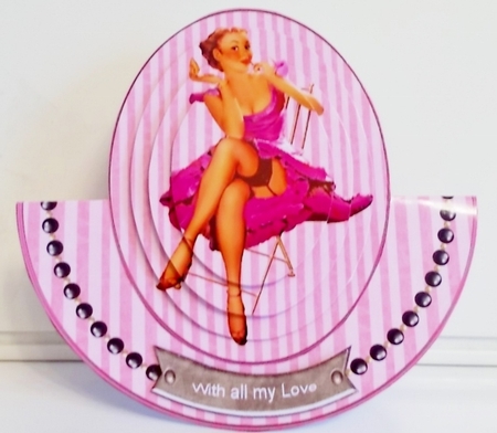 Pin Up Girl Rocker card 3 by Pam Stubley