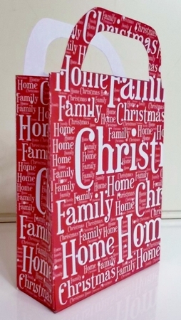 Red Christmas words gift bag 1 by Pam Stubley