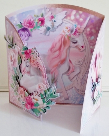 I Believe in Unicorns 1 Half Moon Gatefold Card Kit by Pam Stubley