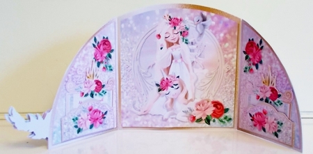 I Believe in Unicorns 2 Half Moon Gatefold Card Kit by Pam Stubley