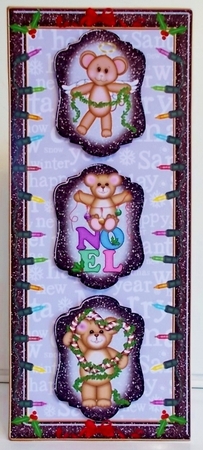 Christmas critters trio card front 1 by Pam Stubley