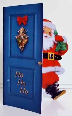 Santa Doorway by Pam Stubley