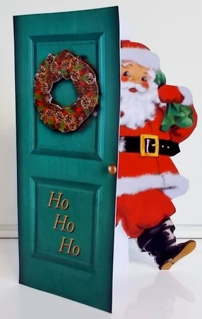 Santa Doorway by Pam Stubley