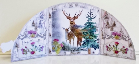 Winter in the Highlands Half Moon Gatefold Card Kit by Pam Stubley