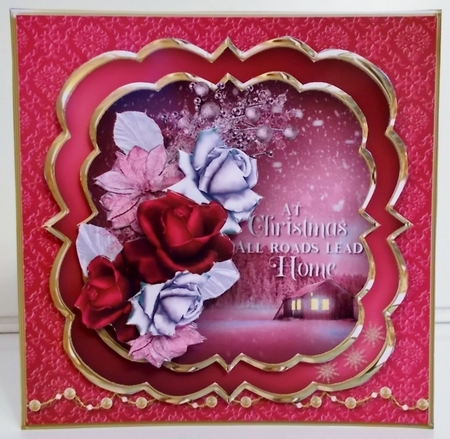 Roses for Christmas - Layered Card Mini Kit by Pam Stubley