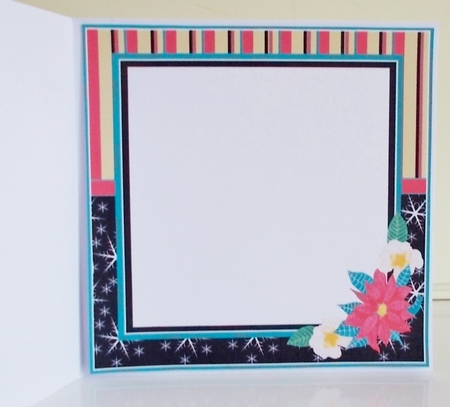 Poinsettia & Christmas Rose 7x7 Insert Panel by Pam Stubley