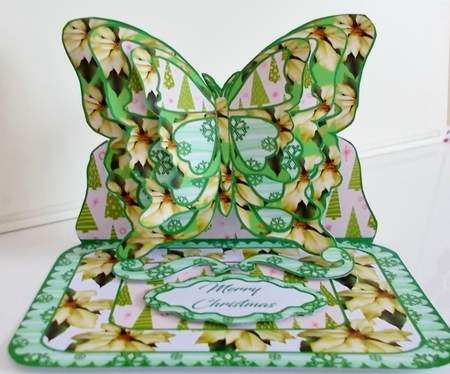 Butterfly easel White Poinsettias by Pam Stubley