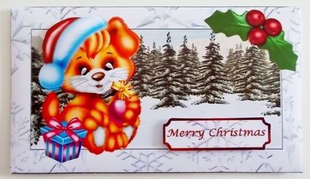 Winter Puppy Money Pocket by Pam Stubley