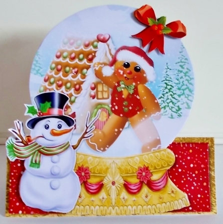 Gingerbread Cuties 3 Snow Globe Mini Kit by Pam Stubley
