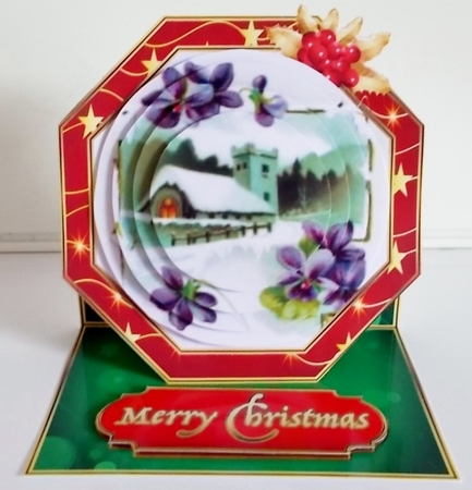 Christmas Scene - Easel Card  by Pam Stubley