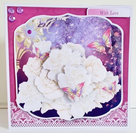 Roses and Butterflies - Decoupage Card Mini Kit by Pam Stubley