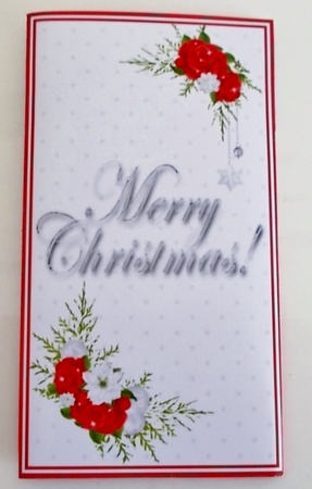 Christmas roses & poinsettia money wallet by Pam Stubley