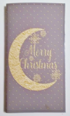 Gold foil crescent moon money wallet (Grey) by Pam Stubley