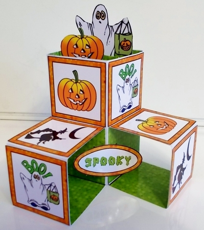 Pop-up cube Spooky by Pam Stubley