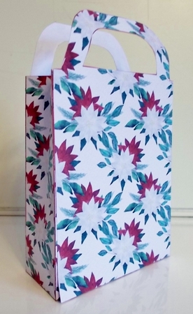 Burgundy poinsettia gift bag 3 by Pam Stubley