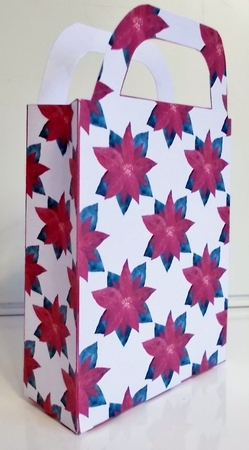 Burgundy poinsettia gift bag 4 by Pam Stubley