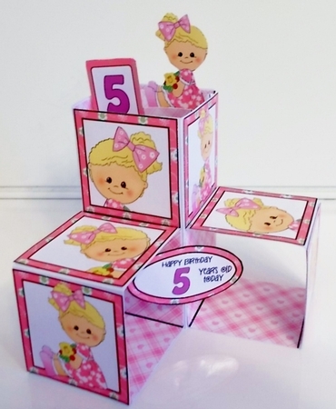 Pop-up cube Rosie (1-5 years) by Pam Stubley