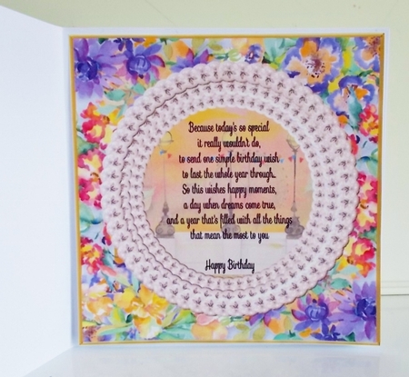 Floral ladies birthday insert 3 by Pam Stubley