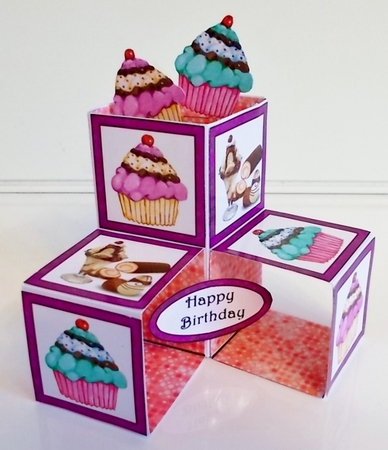 Pop-up cubes Cupcake by Pam Stubley