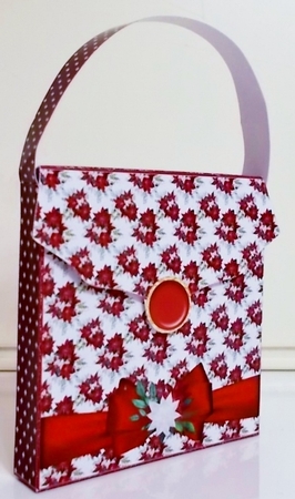 Christmas poinsettia purse  by Pam Stubley