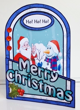 Cutaway Santa & snowman by Pam Stubley
