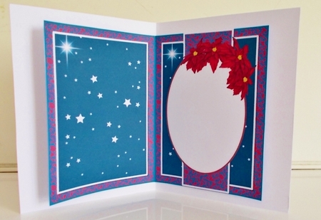 Magenta Poinsettia Insert by Pam Stubley