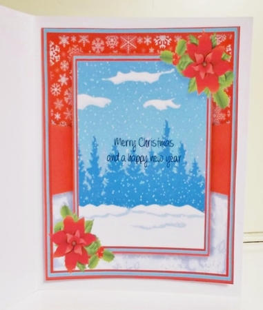 Beautiful Red & Blue Snowflake Insert by Pam Stubley