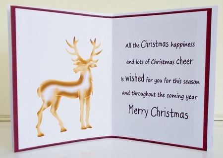 Christmas Gold Deer Insert by Pam Stubley