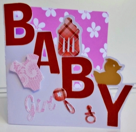 Baby Boy or Girl Letters Card by Pam Stubley