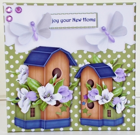 Envelop Card  New Home Birdhouses  Mini Kit by Pam Stubley
