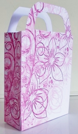 Floral border gift bag 1 by Pam Stubley