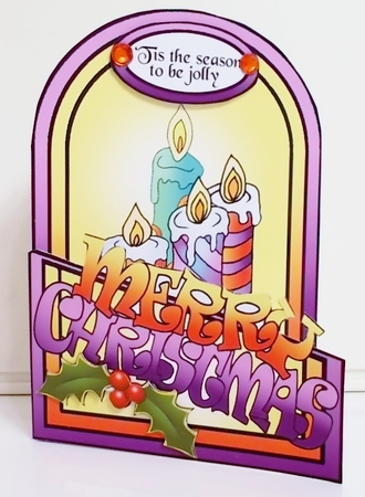 Cheerful candles cutaway by Pam Stubley