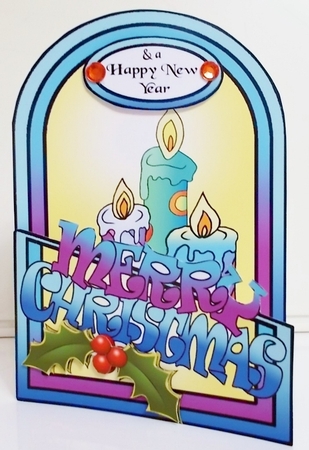 Christmas candles cutaway by Pam Stubley