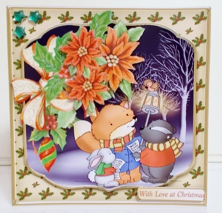 Woodland Carols - Decoupage Card Mini Kit by Pam Stubley