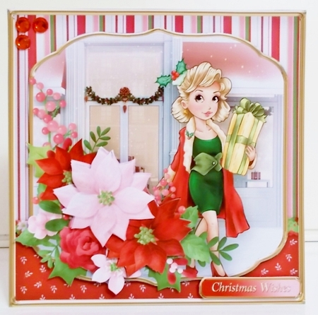 Christmas Shopping - Decoupage Card Mini Kit by Pam Stubley