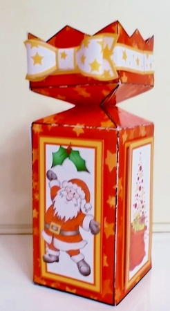 Cracker box Santa & his sack by Pam Stubley